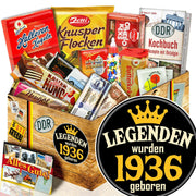Legenden wurden 1936 geboren - Süßigkeiten Set DDR L - Ossiladen I Ostprodukte Versand