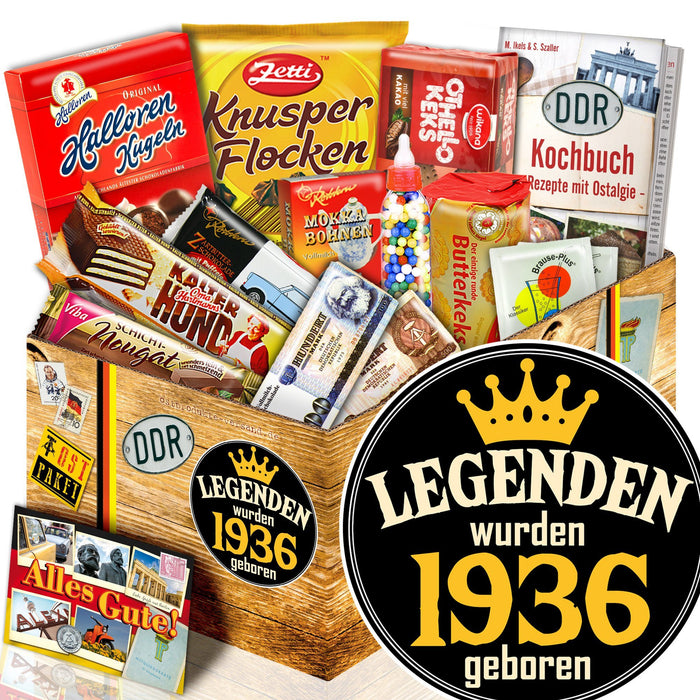Legenden wurden 1936 geboren - Süßigkeiten Set DDR L - Ossiladen I Ostprodukte Versand
