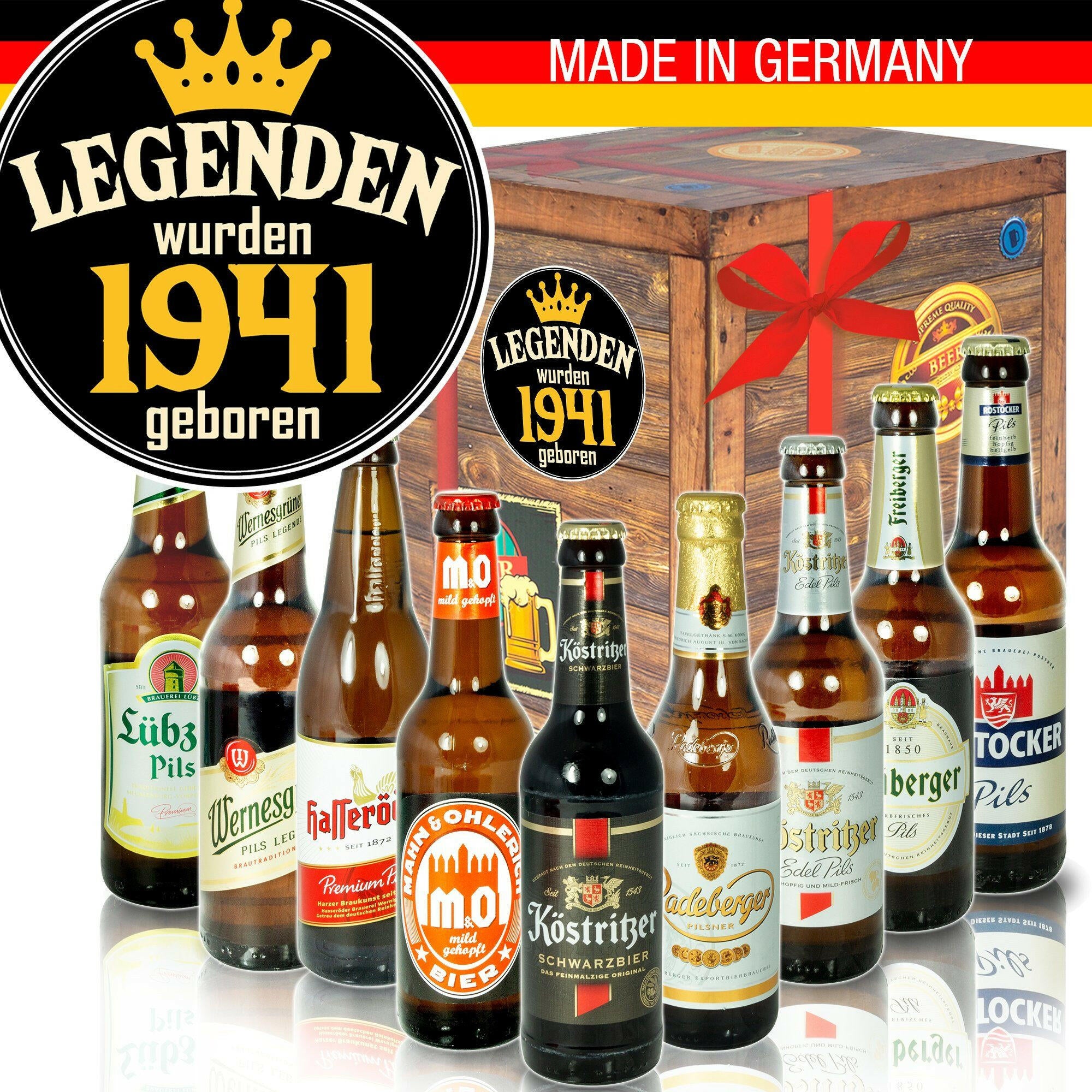 Legenden wurden 1941 geboren - Geschenkbox "Ostbiere" 9er Set - Ossiladen I Ostprodukte Versand