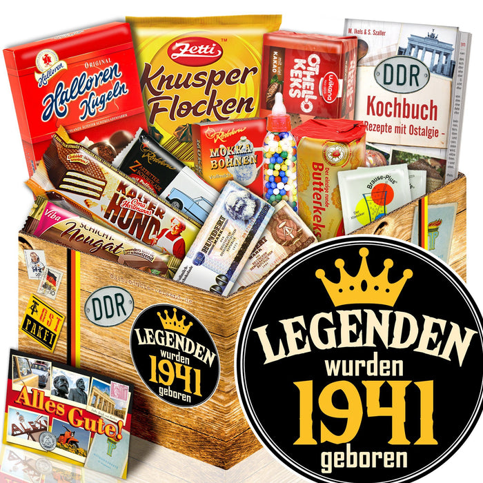 Legenden wurden 1941 geboren - Süßigkeiten Set DDR L - Ossiladen I Ostprodukte Versand