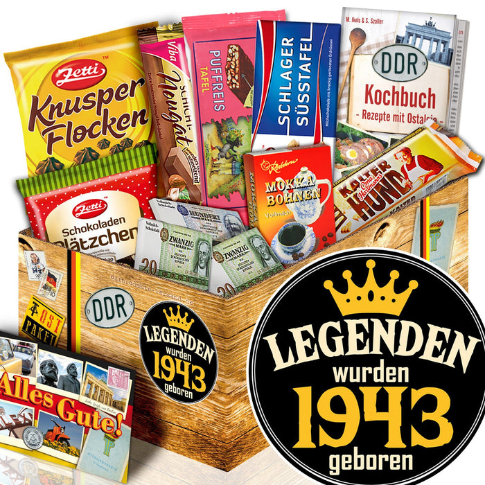 Legenden wurden 1943 geboren - Geschenkset Ostpaket "Schokoladenbox M" - Ossiladen I Ostprodukte Versand