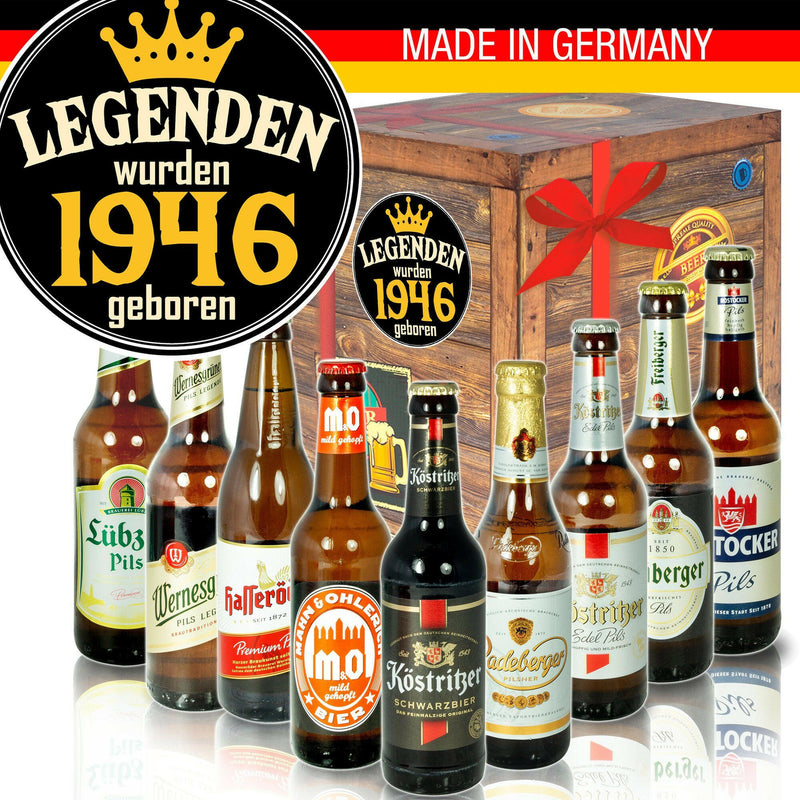 Legenden wurden 1946 geboren - Geschenkbox "Ostbiere" 9er Set - Ossiladen I Ostprodukte Versand