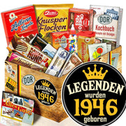 Legenden wurden 1946 geboren - Süßigkeiten Set DDR L - Ossiladen I Ostprodukte Versand