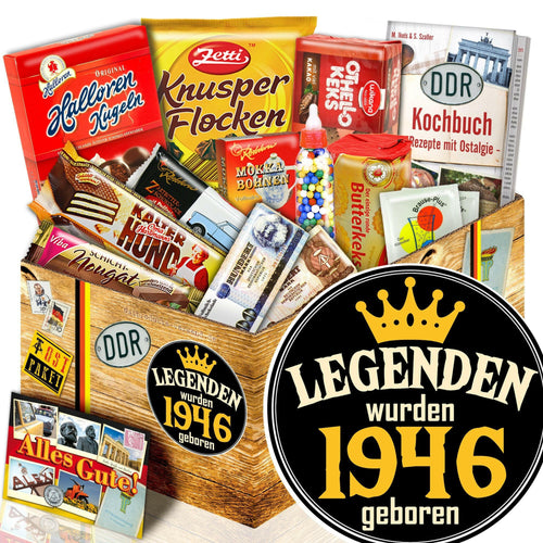 Legenden wurden 1946 geboren - Süßigkeiten Set DDR L - Ossiladen I Ostprodukte Versand