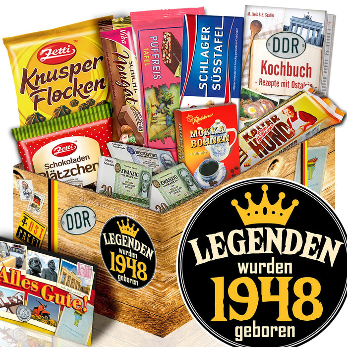 Legenden wurden 1948 geboren - Geschenkset Ostpaket "Schokoladenbox M" - Ossiladen I Ostprodukte Versand
