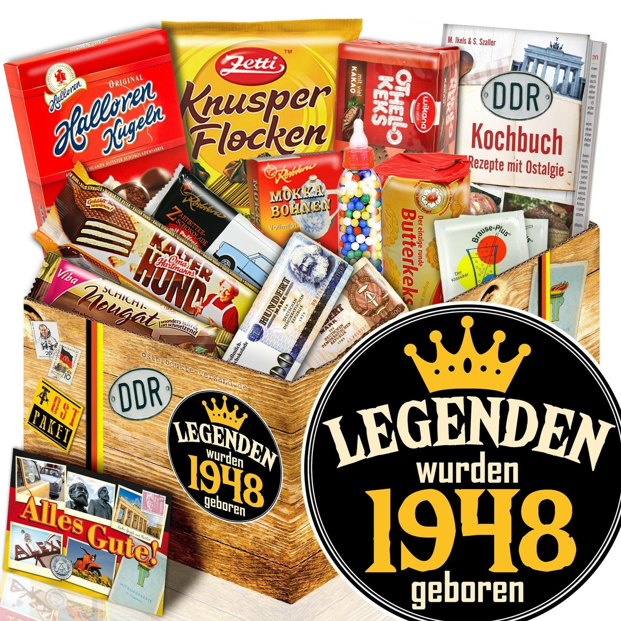 Legenden wurden 1948 geboren - Süßigkeiten Set DDR L - Ossiladen I Ostprodukte Versand