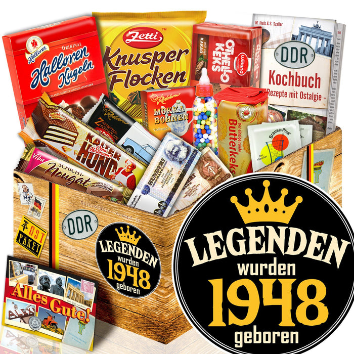 Legenden wurden 1948 geboren - Süßigkeiten Set DDR L - Ossiladen I Ostprodukte Versand