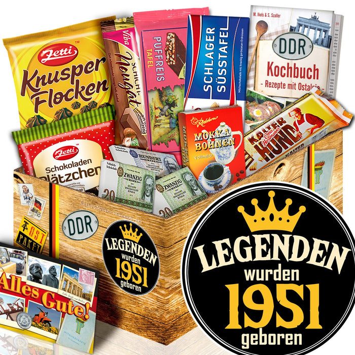 Legenden wurden 1951 geboren - Geschenkset Ostpaket "Schokoladenbox M" - Ossiladen I Ostprodukte Versand