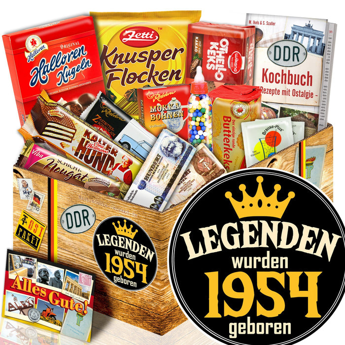 Legenden wurden 1954 geboren - Süßigkeiten Set DDR L - Ossiladen I Ostprodukte Versand