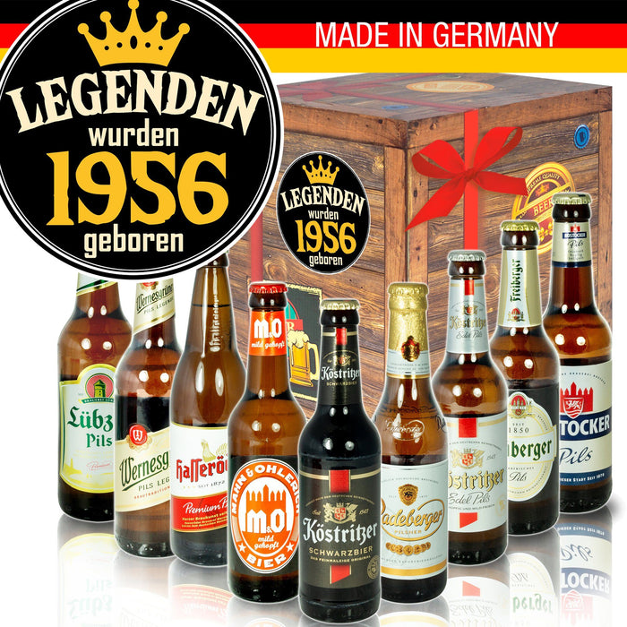 Legenden wurden 1956 geboren - Geschenkbox "Ostbiere" 9er Set - Ossiladen I Ostprodukte Versand
