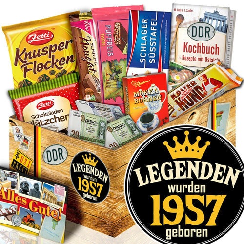 Legenden wurden 1957 geboren - Geschenkset Ostpaket "Schokoladenbox M" - Ossiladen I Ostprodukte Versand