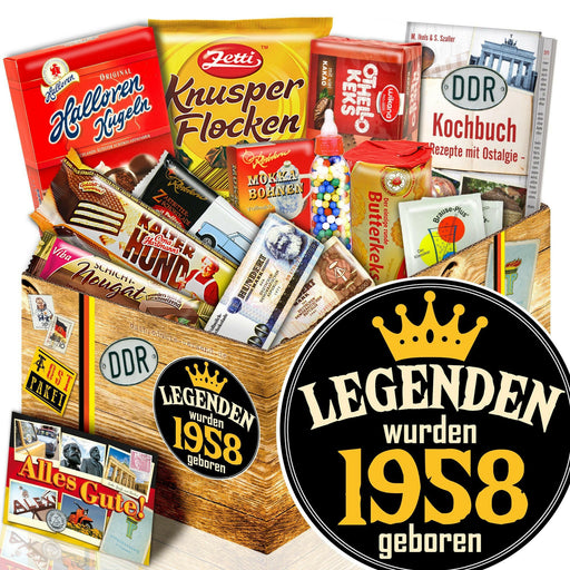 Legenden wurden 1958 geboren - Süßigkeiten Set DDR L - Ossiladen I Ostprodukte Versand