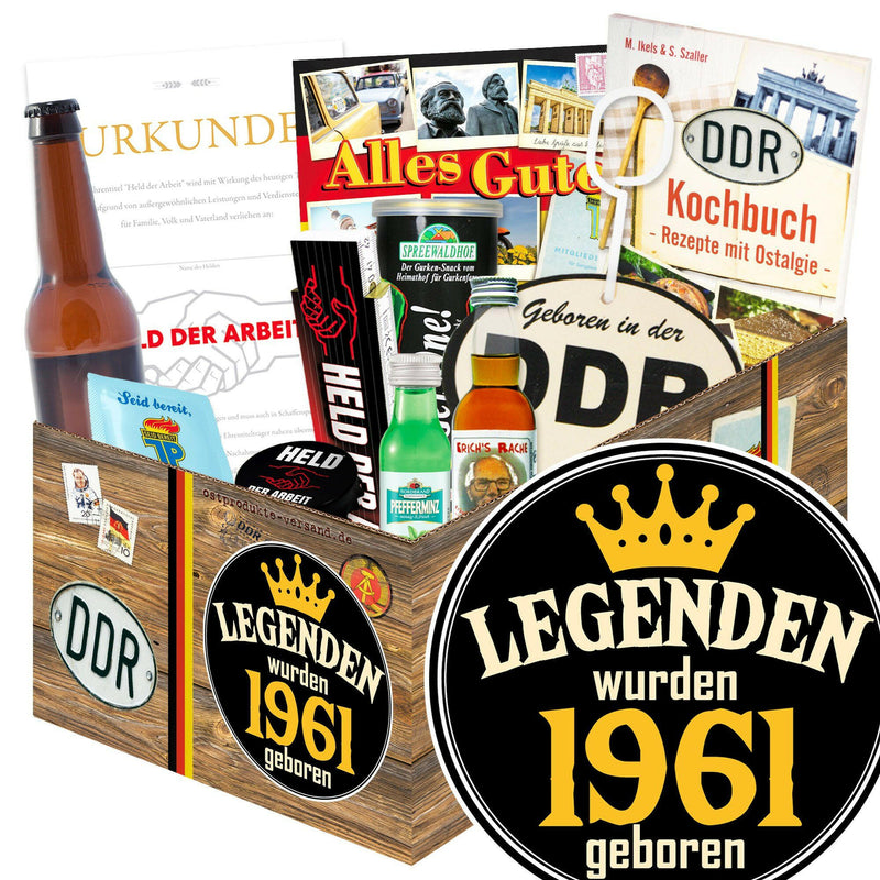 Legenden wurden 1961 geboren - Geschenkset Ostpaket "Männer Box" - Ossiladen I Ostprodukte Versand