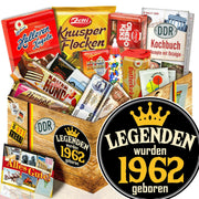 Legenden wurden 1962 geboren - Süßigkeiten Set DDR L - Ossiladen I Ostprodukte Versand