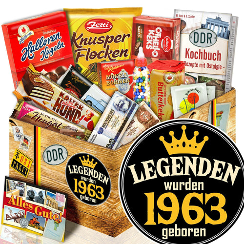 Legenden wurden 1963 geboren - Süßigkeiten Set DDR L - Ossiladen I Ostprodukte Versand
