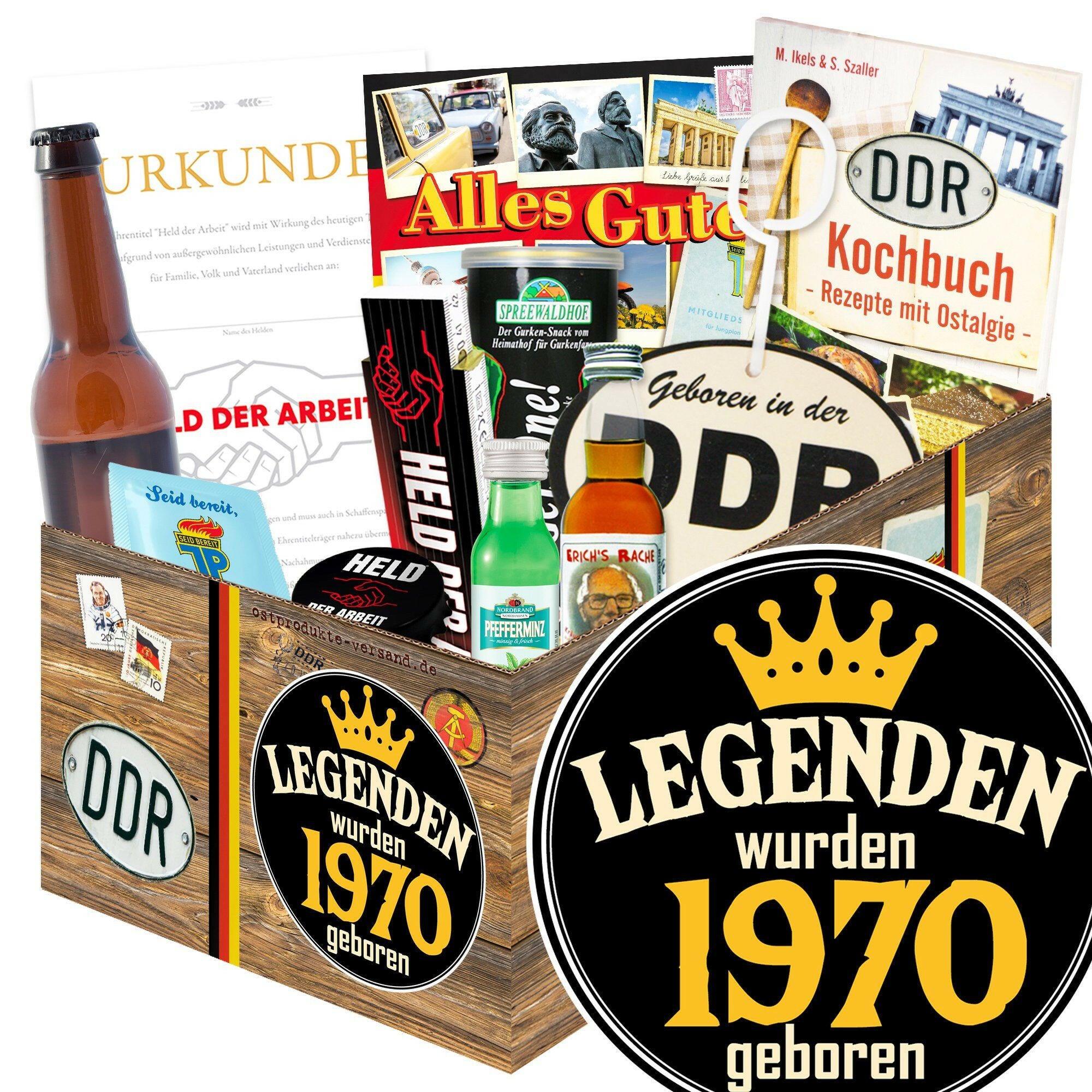 Legenden wurden 1970 geboren - Geschenkset Ostpaket "Männer Box" - Ossiladen I Ostprodukte Versand