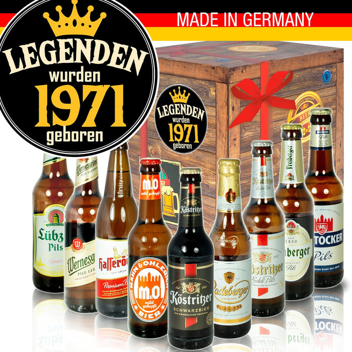 Legenden wurden 1971 geboren - Geschenkbox "Ostbiere" 9er Set - Ossiladen I Ostprodukte Versand