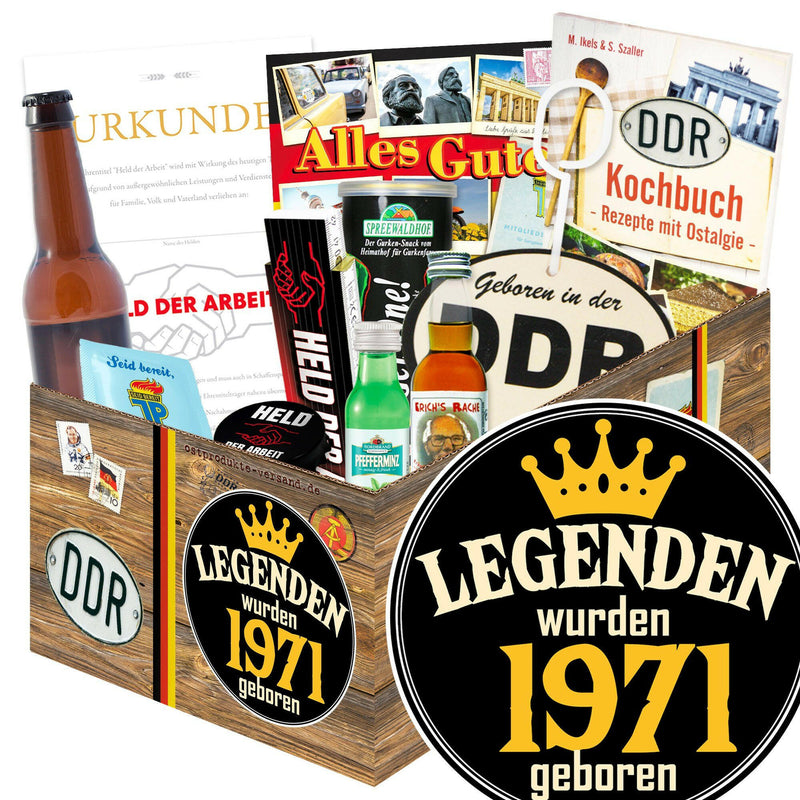 Legenden wurden 1971 geboren - Geschenkset Ostpaket "Männer Box" - Ossiladen I Ostprodukte Versand