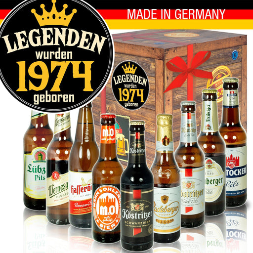 Legenden wurden 1974 geboren - Geschenkbox "Ostbiere" 9er Set - Ossiladen I Ostprodukte Versand