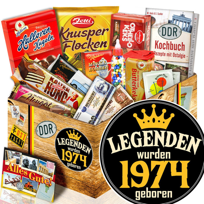 Legenden wurden 1974 geboren - Süßigkeiten Set DDR L - Ossiladen I Ostprodukte Versand