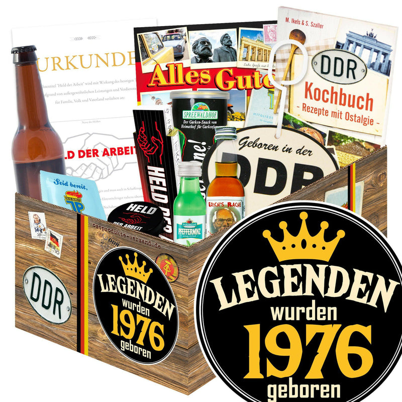 Legenden wurden 1976 geboren - Geschenkset Ostpaket "Männer Box" - Ossiladen I Ostprodukte Versand