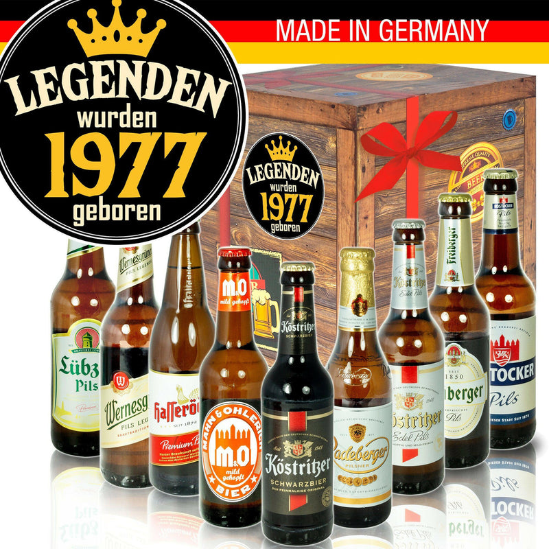 Legenden wurden 1977 geboren - Geschenkbox "Ostbiere" 9er Set - Ossiladen I Ostprodukte Versand