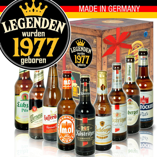 Legenden wurden 1977 geboren - Geschenkbox "Ostbiere" 9er Set - Ossiladen I Ostprodukte Versand