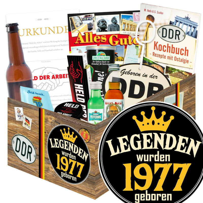 Legenden wurden 1977 geboren - Geschenkset Ostpaket "Männer Box" - Ossiladen I Ostprodukte Versand