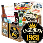 Legenden wurden 1981 geboren - Geschenkset Ostpaket "Männer Box" - Ossiladen I Ostprodukte Versand