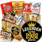 Legenden wurden 1981 geboren - Süßigkeiten Set DDR L - Ossiladen I Ostprodukte Versand
