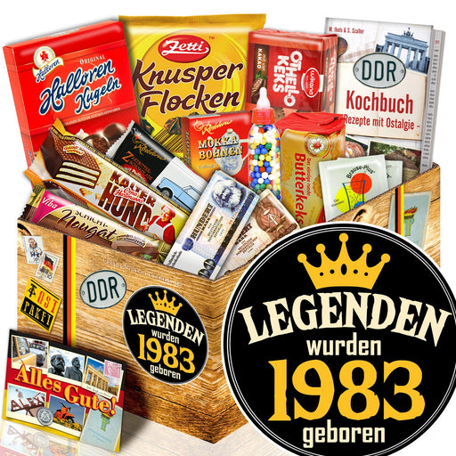 Legenden wurden 1983 geboren - Süßigkeiten Set DDR L - Ossiladen I Ostprodukte Versand