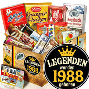 Legenden wurden 1988 geboren - Süßigkeiten Set DDR L - Ossiladen I Ostprodukte Versand