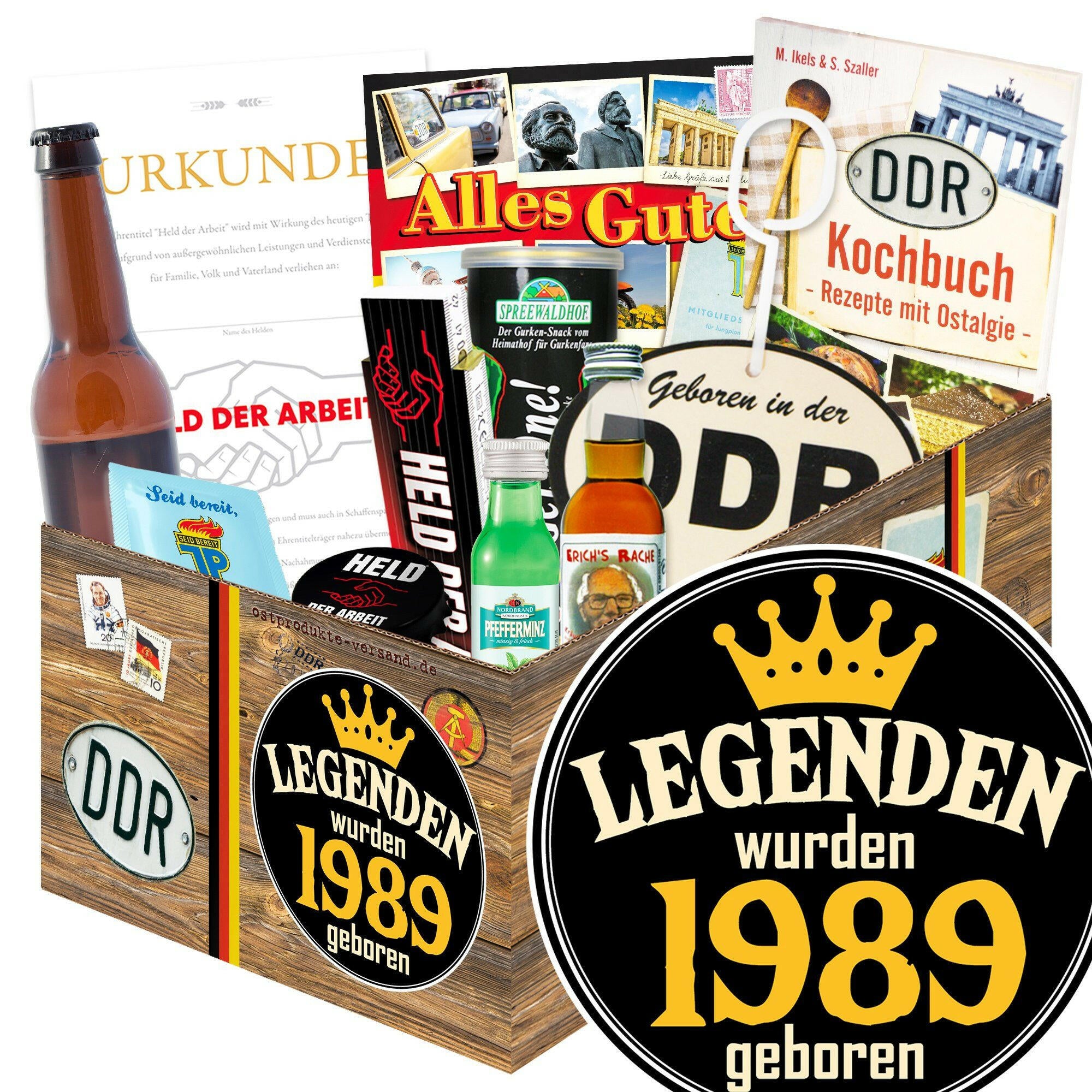 Legenden wurden 1989 geboren - Geschenkset Ostpaket "Männer Box" - Ossiladen I Ostprodukte Versand