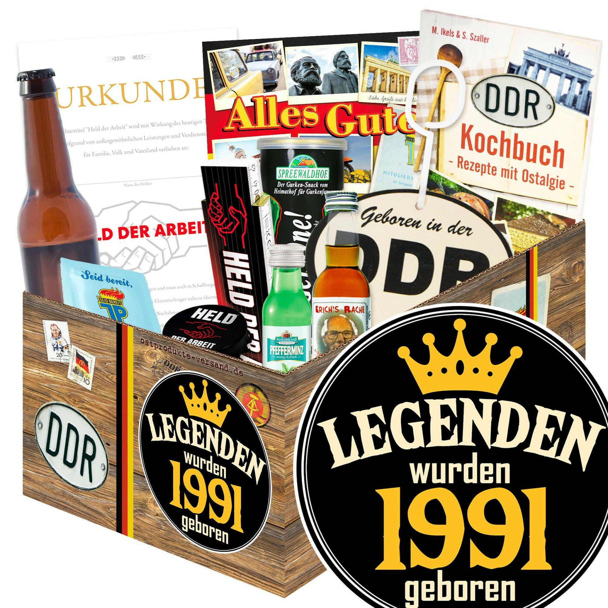 Legenden wurden 1991 geboren - Geschenkset Ostpaket "Männer Box" - Ossiladen I Ostprodukte Versand