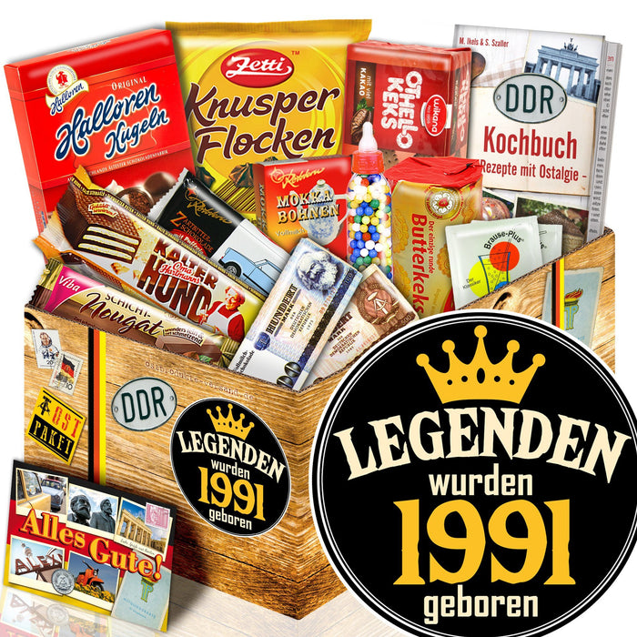 Legenden wurden 1991 geboren - Süßigkeiten Set DDR L - Ossiladen I Ostprodukte Versand