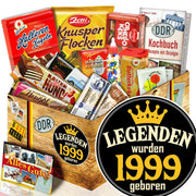 Legenden wurden 1999 geboren - Süßigkeiten Set DDR L - Ossiladen I Ostprodukte Versand