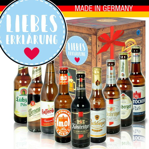 Liebeserklärung - Geschenkbox "Ostbiere" 9er Set - Ossiladen I Ostprodukte Versand