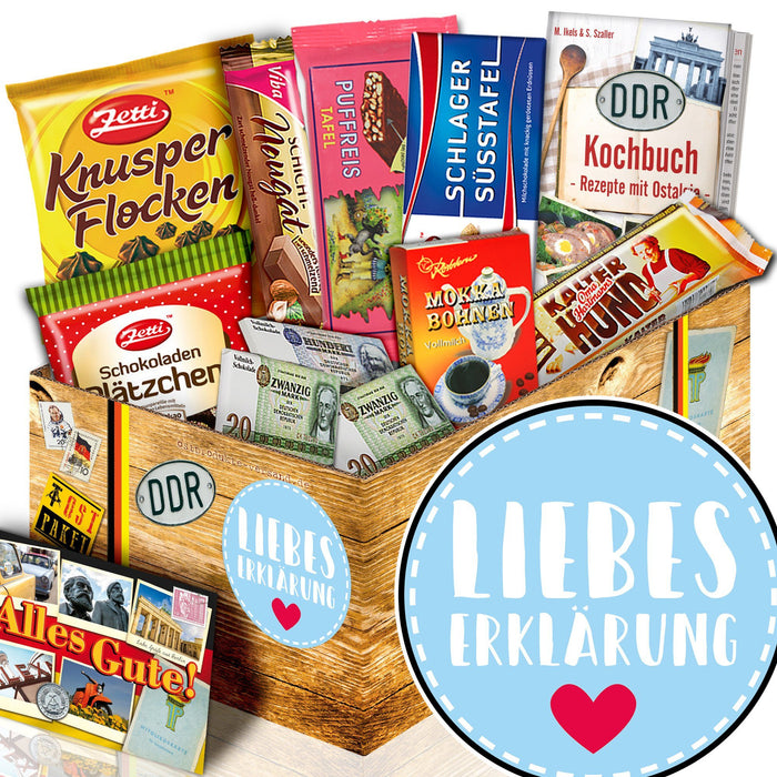 Liebeserklärung - Geschenkset Ostpaket "Schokoladenbox M" - Ossiladen I Ostprodukte Versand