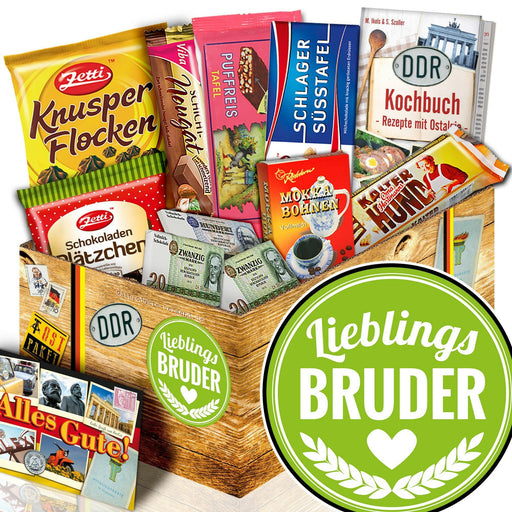 Lieblings Bruder - Geschenkset Ostpaket "Schokoladenbox M" - Ossiladen I Ostprodukte Versand