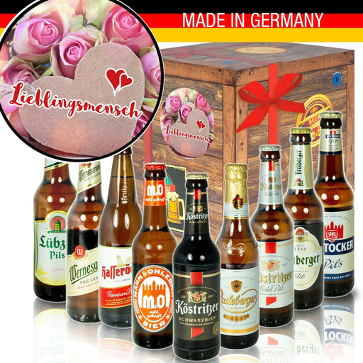 Lieblingsmensch - Bier Geschenk "Ostbiere" 9er Set - Ossiladen I Ostprodukte Versand