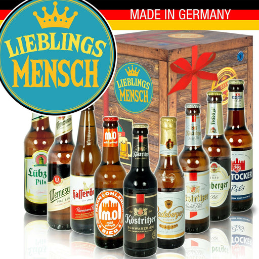 Lieblingsmensch - Bier Geschenk Set "Ostbiere" 9er Set - Ossiladen I Ostprodukte Versand