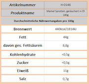 Memel Sprotten, geräuchert in Öl 180g