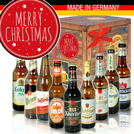Merry Christmas - Geschenkbox "Ostbiere" 9er Set - Ossiladen I Ostprodukte Versand