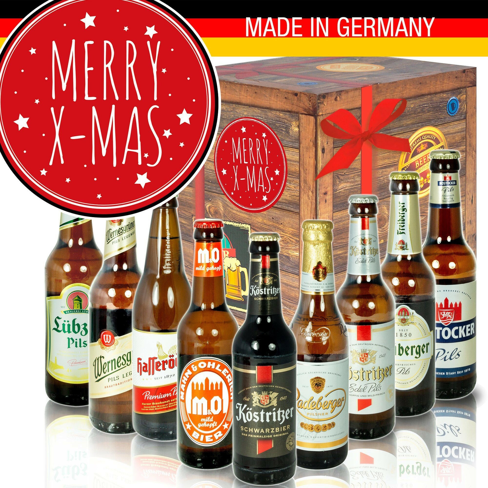 Merry X - Geschenkbox "Ostbiere" 9er Set - Ossiladen I Ostprodukte Versand