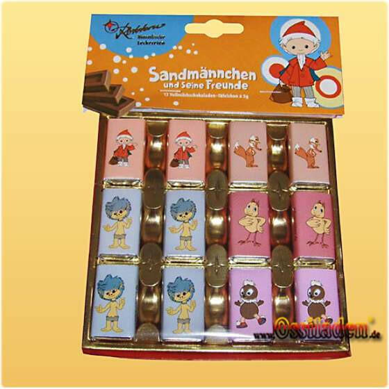 Mini Schokoladen Naps Sandmann (Rotstern), 12 x 5g