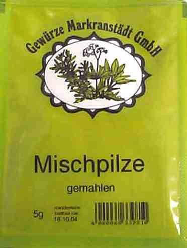 Mischpilze gemahlen