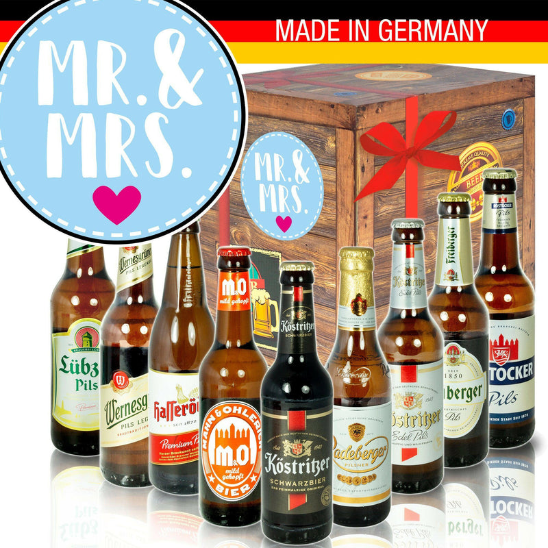 Mr.& Mrs - Geschenkbox "Ostbiere" 9er Set - Ossiladen I Ostprodukte Versand
