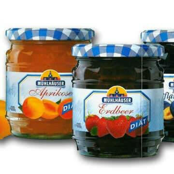 Mühlhäuser Diät Konfitüre - Pfirsisch-Maracuja, 225g