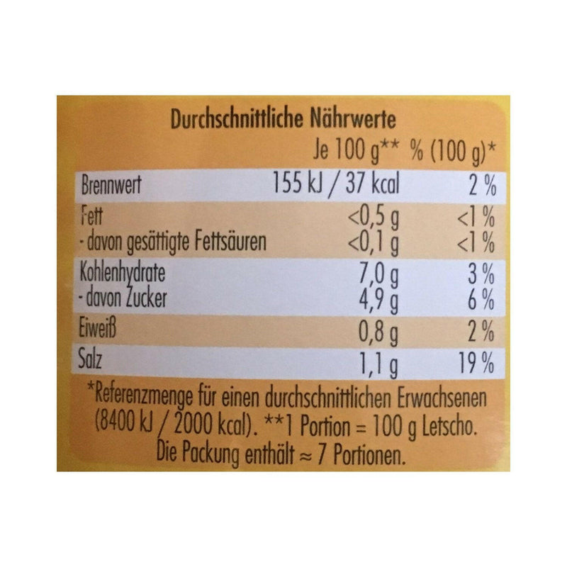 Natur Letscho ungarischer Art - Ossiladen I Ostprodukte Versand