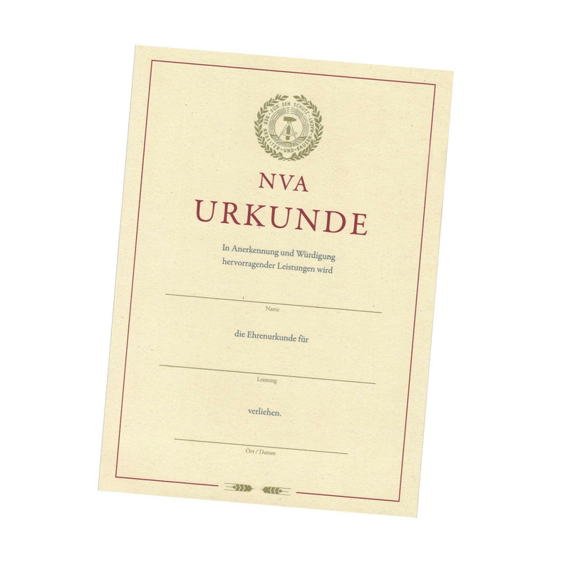 NVA Urkunde - Ossiladen I Ostprodukte Versand